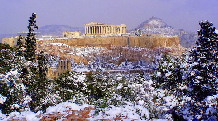 Зима в Греции